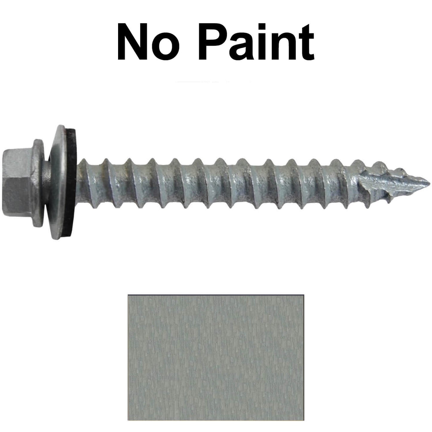 #14 x 2" Metal ROOFING SCREWS - Hex Washer Head - Self starting/self tapping - EPDM washer. Colored head.