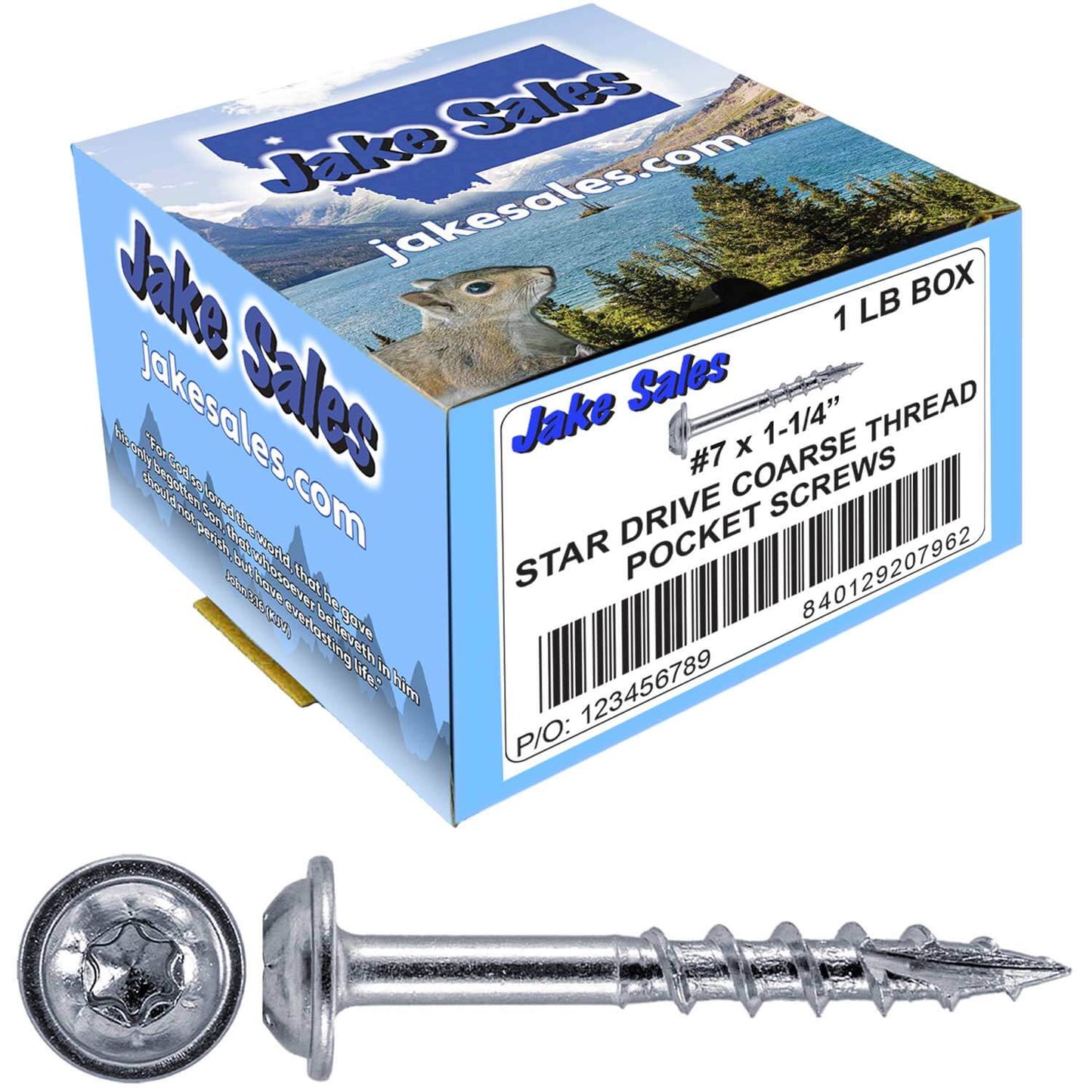 #7 Coarse Thread Pocket Hole Torx/Star Head Screws - Torx/Star Drive Pocket Hole Screws for Cabinetry & Furniture. - T-20 Torx Screw Head