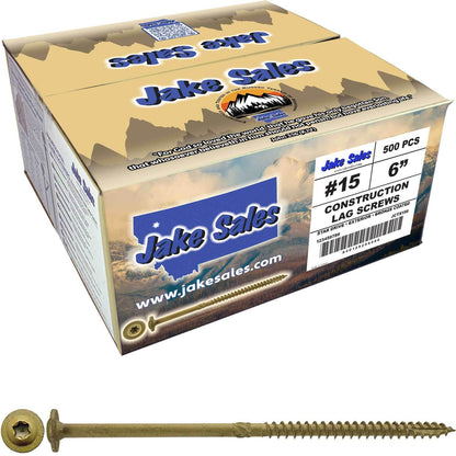 #15 Construction Lag Screw Exterior Coated Torx/Star Drive Heavy Duty Structural Lag Screw - Modified Truss Washer Head