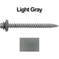 12 x 2-1/2" Metal ROOFING SCREWS - Hex Washer Head - Self starting/self tapping - EPDM washer. Colored head.