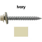 #12 x 2" RE-GRIP METAL ROOFING SCREWS - Hex Washer Head - Self starting/self tapping - EPDM washer. Colored head.