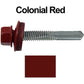 #12 x 1-1/2" Metal to Metal Type #5 Roofing Screws - Hex Head Drill Point. 9/16" EPDM Washer. Colored Head.