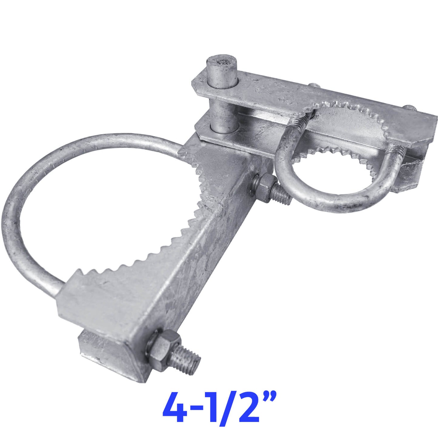 Chain Link Fence 180 Degree Commercial Duty Gate Hinge - Chain Link Post Gate Hinge - Hinge "U" Bolts Included - 1 Hinge Assembly