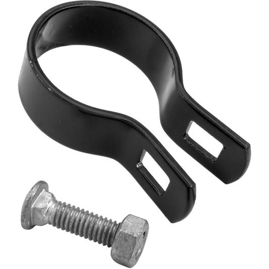 BLACK Powder Coated Chain Link Brace Band Brace Band for Chain Link Fence - Attach Top Rail to a Terminal Post, Corner Fence Post, End Fence Post, Gate Fence Post or Gate Frame