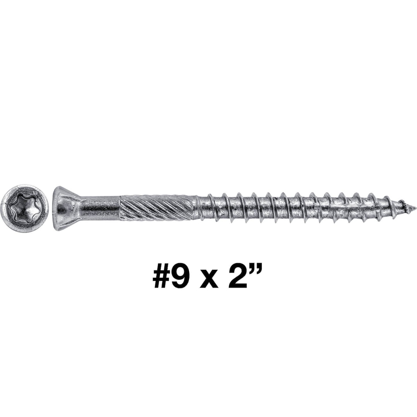 #9 Silver Star Stainless Steel TRIM HEAD Screw Torx/Star Head  - Stainless Steel TRIM HEAD Wood Screws