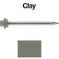 10 x 2-1/2” - STAINLESS HEX / ZINC Sheet Metal Roof Screw. Self starting metal to wood siding screws. EPDM washer. Colored head.