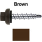 10 X 1" Zinc Aluminum Cap MINI-DRILLER Roofing Screws HI-LO THREAD Zinc Plated Carbon Steel Shank - EPDM Washer - Colored head