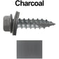 #14 x 1"  Metal ROOFING SCREWS - Hex Washer Head - Self starting/self tapping - EPDM washer. Colored head.