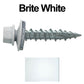 #10 x 1" Metal ROOFING SCREWS - Hex Washer Head - Self starting/self tapping - EPDM washer. Colored head.
