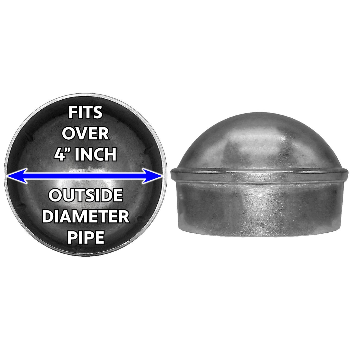 Aluminum Chain Link Fence Post Caps in Various Fence Post Sizes