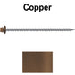 #10 x 4" Metal ROOFING SCREWS - Hex Washer Head - Self starting/self tapping - EPDM washer. Colored head.