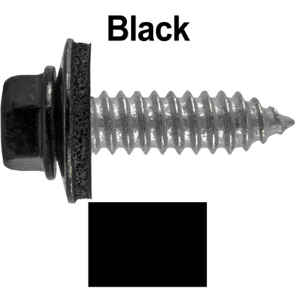 17 x 1"  Metal Roofing Screws - Metal Panel to Metal Purlins and Recovery Screws - Hex Washer Head - EPDM washer.