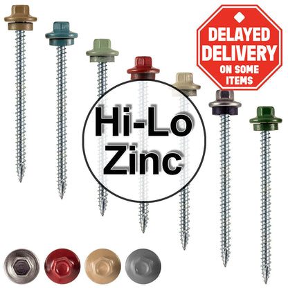 10 x 3” - STAINLESS HEX / ZINC Sheet Metal Roof Screw. Self starting metal to wood siding screws. EPDM washer. Colored head.