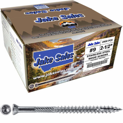 #9 Silver Star Stainless Steel TRIM HEAD Screw Torx/Star Head  - Stainless Steel TRIM HEAD Wood Screws