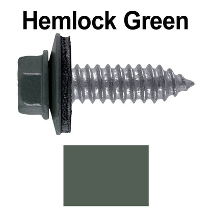 17 x 1"  Metal Roofing Screws - Metal Panel to Metal Purlins and Recovery Screws - Hex Washer Head - EPDM washer.