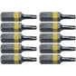 T10 (T-10) Torx/Star Driver Bit - Color Coded T10 x 1" Torx/Star Drive Bit for Screws and Fasteners