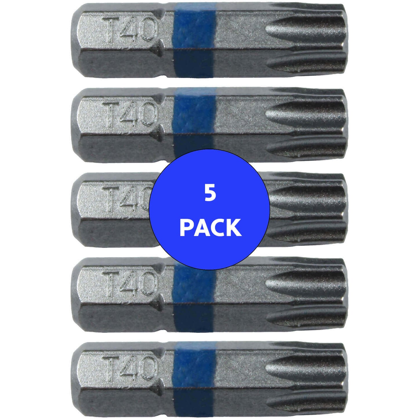 T40 (T-40) Torx/Star Driver Bit - Color Coded T40 Torx/Star Drive Bit for Screws and Fasteners Requiring T40 (T-40) Size Bits