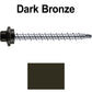 10 x 2” Stainless Steel Mini Driller Sheet Metal Roofing Screw - Hex Washer Cap - Self starting metal to wood siding screws - EPDM washer. Colored head.