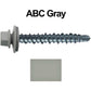 #10 x 1" Mini Driller Sheet Metal Roofing Screw - Hex Washer Head -  Self starting metal to wood siding screws. EPDM washer. Colored head.