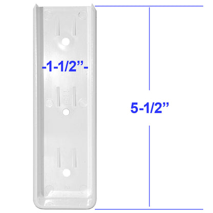 WHITE VINYL FENCE RAIL MOUNTING BRACKET