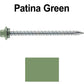 10 x 3” - STAINLESS HEX / ZINC Sheet Metal Roof Screw. Self starting metal to wood siding screws. EPDM washer. Colored head.