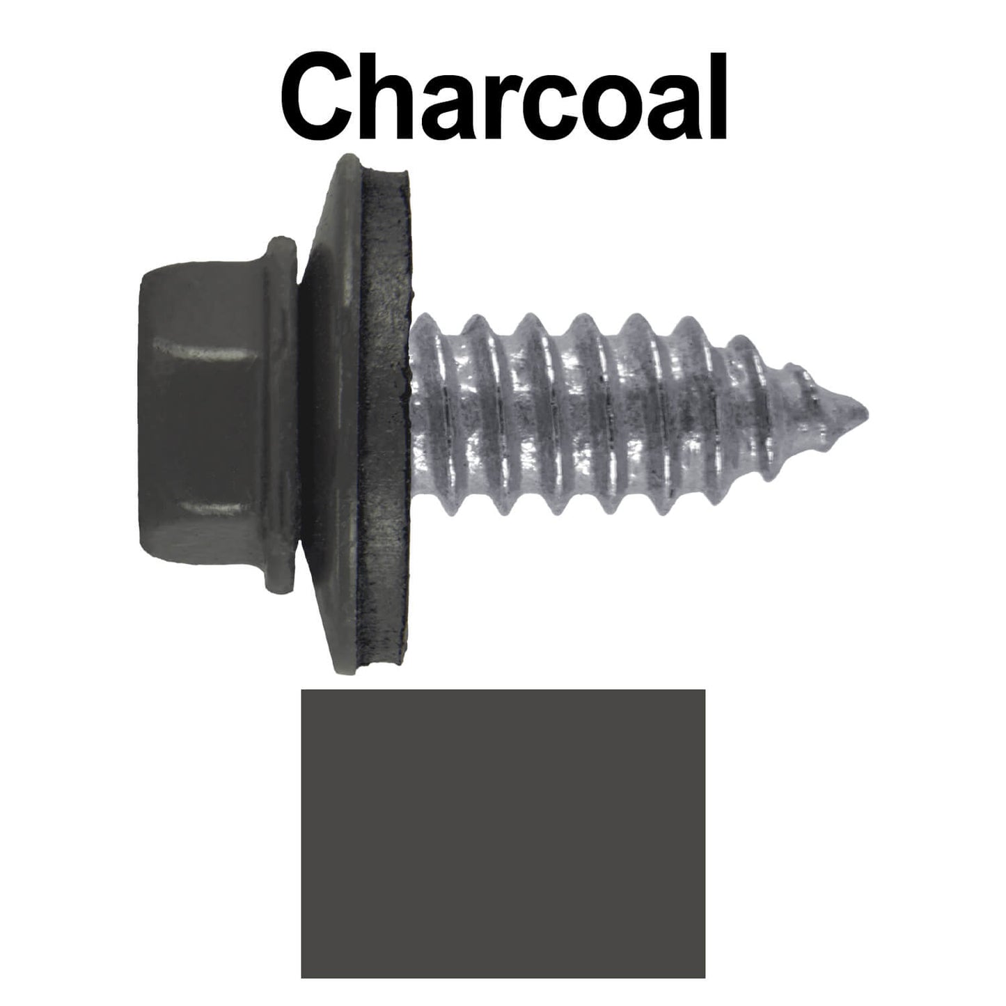 17 x 3/4" Metal Roofing Screws - Metal Panel to Metal Purlins and Recovery Screws - Hex Washer Head - EPDM washer.