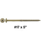 #17 Construction Lag Screw Exterior Coated Torx/Star Drive Heavy Duty Structural Lag - Modified Truss Washer Head