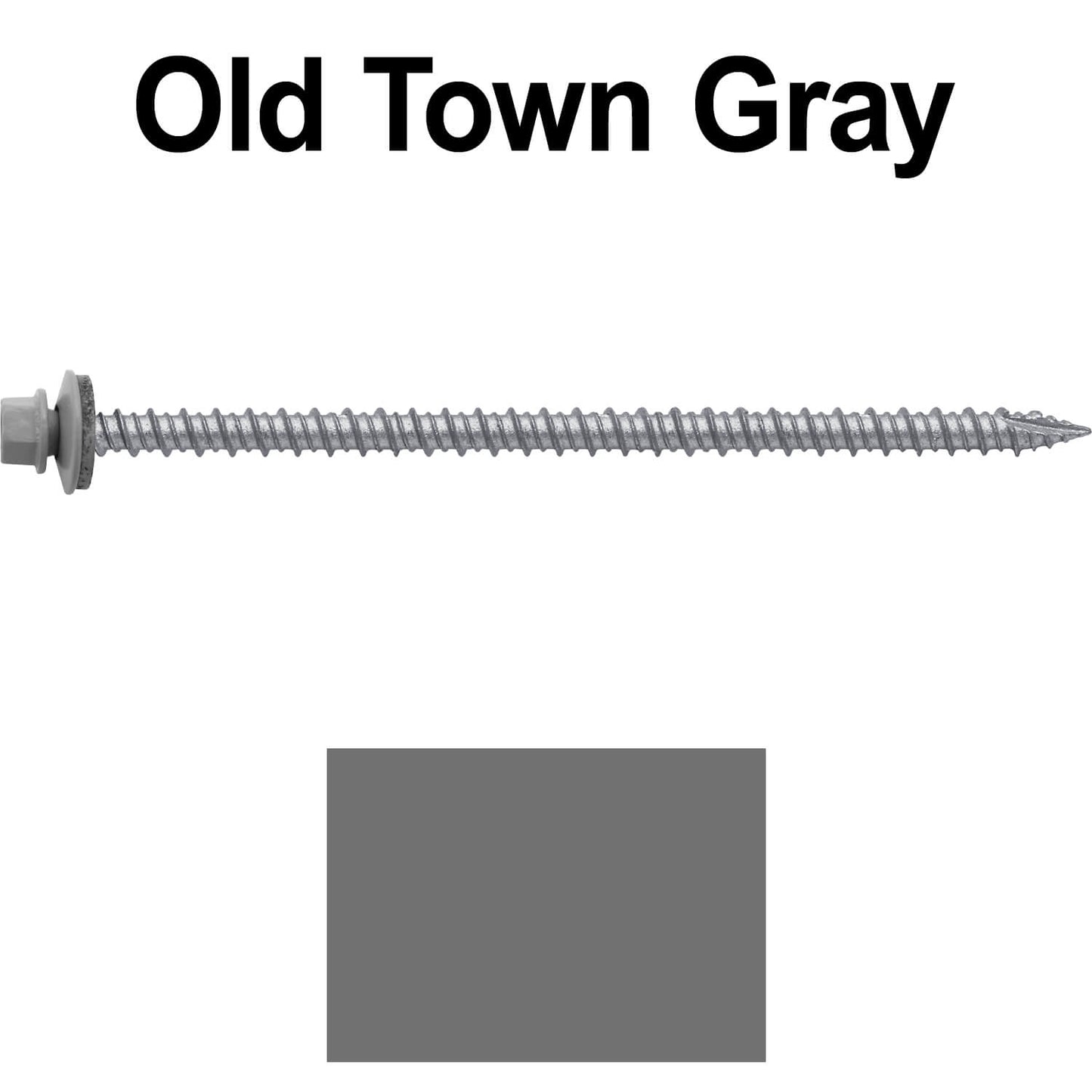 #10 x 4" Metal ROOFING SCREWS - Hex Washer Head - Self starting/self tapping - EPDM washer. Colored head.