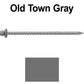 #10 x 4" Metal ROOFING SCREWS - Hex Washer Head - Self starting/self tapping - EPDM washer. Colored head.