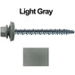 10 x 2-1/2" Metal ROOFING SCREWS - Hex Head Mini Driller - metal to wood siding screws - Self starting/self tapping - EPDM washer. Colored head.