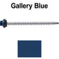 10 X 3" Zinc Aluminum Cap MINI-DRILLER Roofing Screws HI-LO THREAD Zinc Plated Carbon Steel Shank - EPDM Washer - Colored head