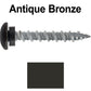 10 x 1-1/2” LOW PROFILE Star Head Roofing Screws - HI-LO Thread - Metal To Wood - T25 Torx Drive Head - EPDM washer