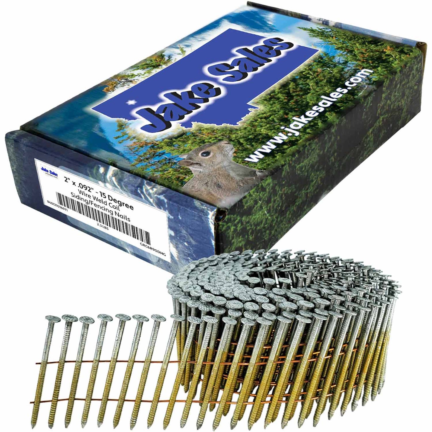 15° Wire Weld Collated Coil Roofing, Siding & Fencing Nails