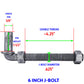 J-Bolt Post Hinge - Hinge Bolts Thru the Post Includes Nuts - J-Bolt Hinge has 5/8" Male Pin - Fence Bolt Though Post Hinge