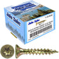 #8 Gold Star/Torx Drive Zinc Coated T-20 Flat Head Wood Screws
