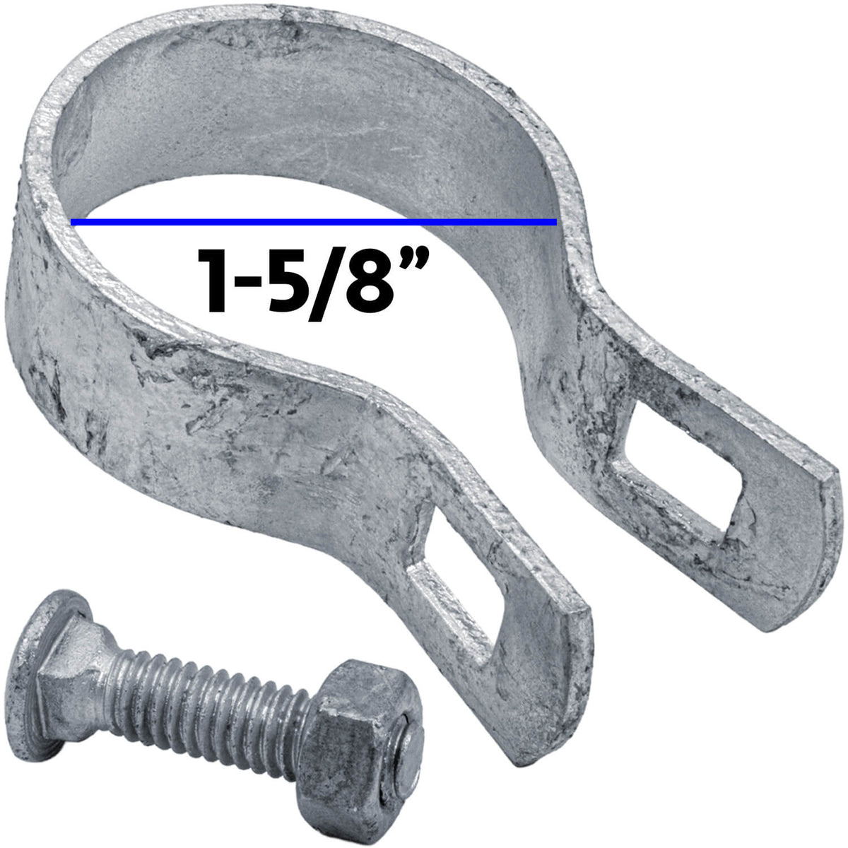 Galvanized Brace Band for Chain Link Fence - Rail End Bracket