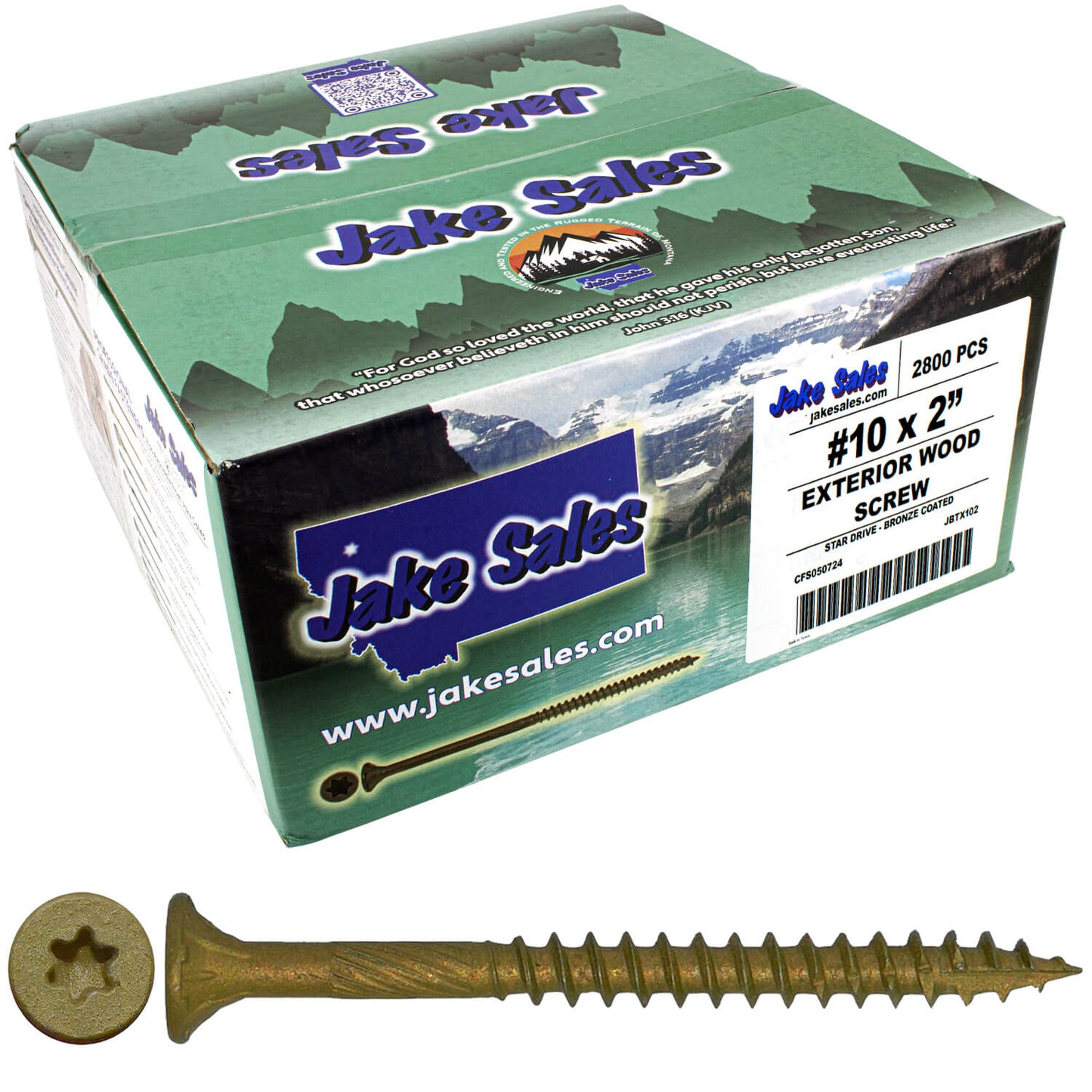 #10 Bronze Exterior Coated Wood Screw Torx/Star Drive Head - Multipurpose Exterior Coated Torx/Star Drive Wood Screws