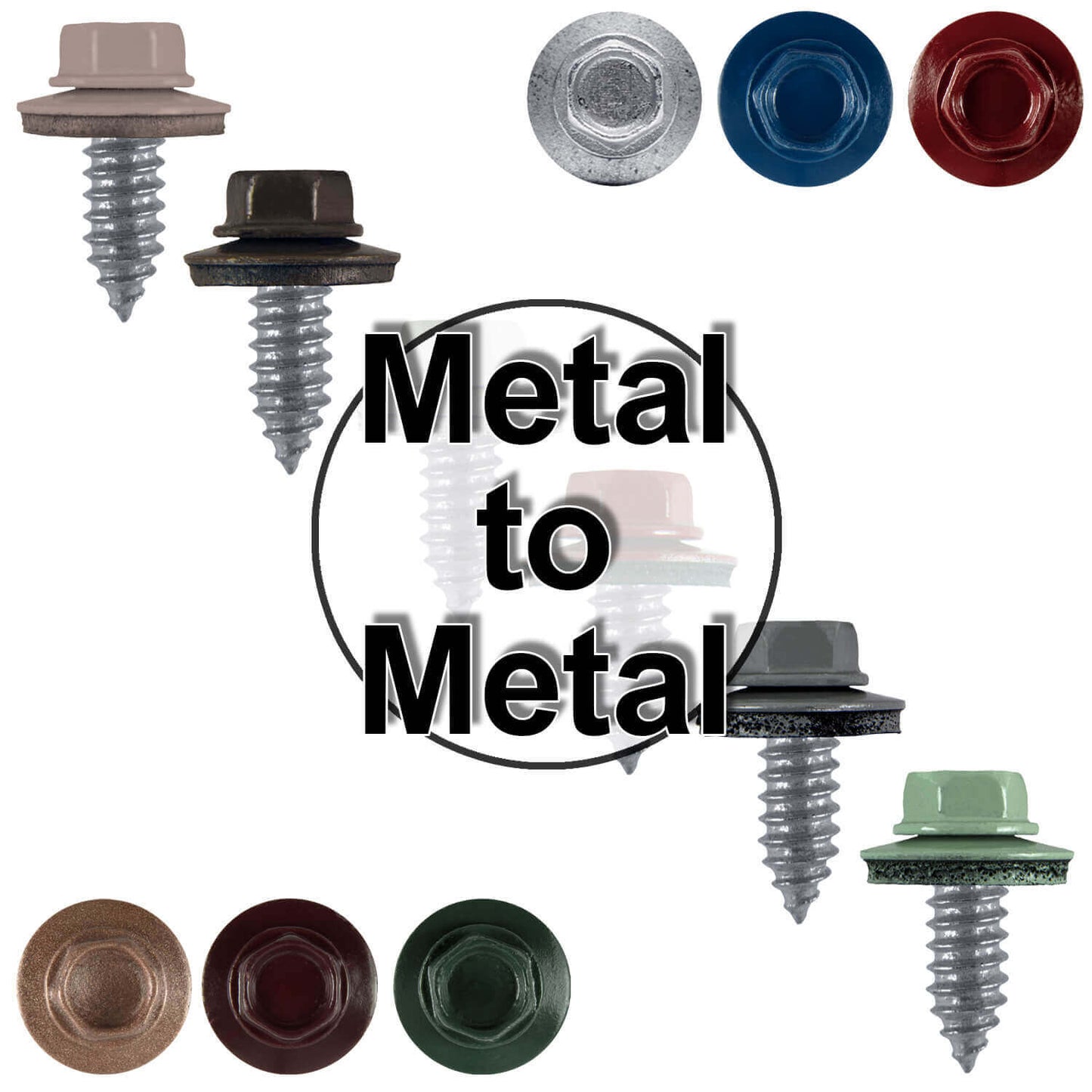17 x 3/4" Metal Roofing Screws - Metal Panel to Metal Purlins and Recovery Screws - Hex Washer Head - EPDM washer.