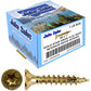 #8 Gold Star/Torx Drive Zinc Coated T-20 Flat Head Wood Screws