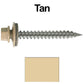 #9 x 1-1/2" Stainless Steel Metal Roofing Screws - Hex Washer Head - Self-Piercing (SP) tip metal to wood siding screws. EPDM washer. Colored head.