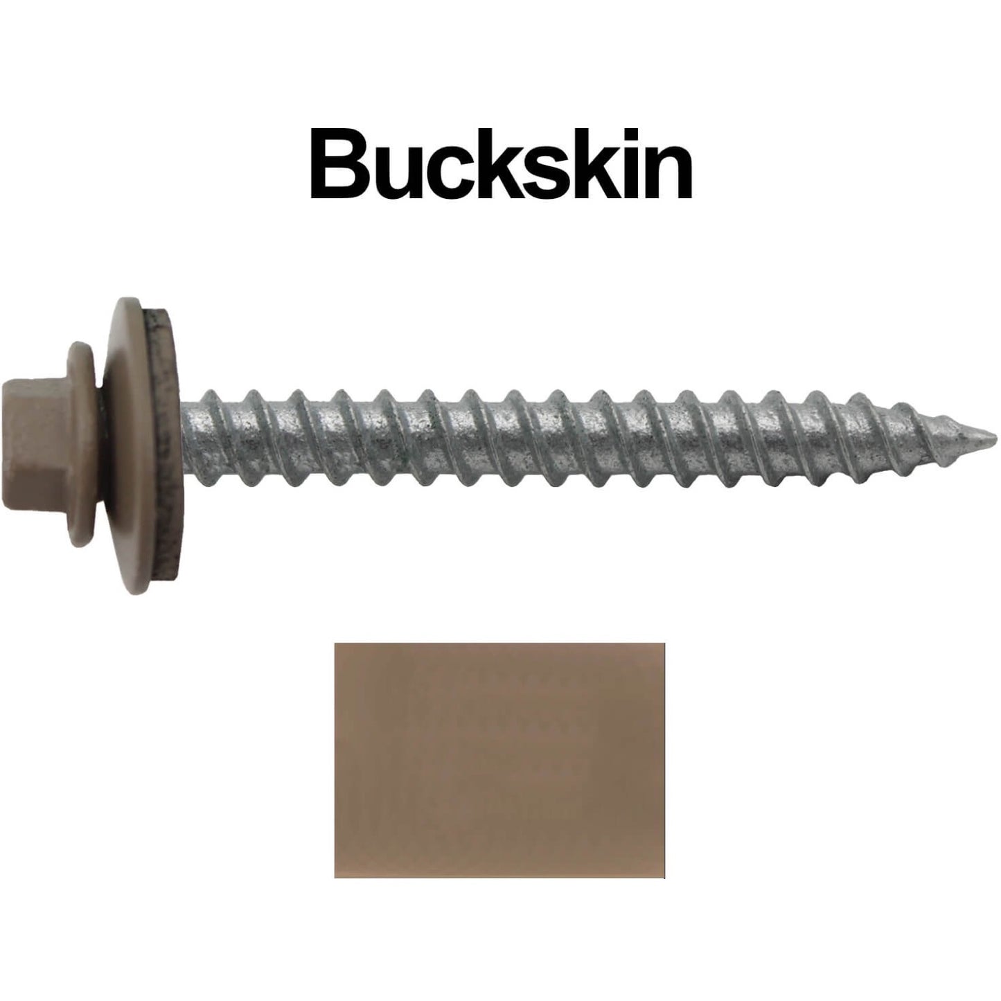 #12 x 2" RE-GRIP METAL ROOFING SCREWS - Hex Washer Head - Self starting/self tapping - EPDM washer. Colored head.