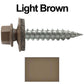 #9 x 1" Stainless Steel Metal Roofing Screws - Hex Washer Head - Self-Piercing (SP) tip metal to wood siding screws. EPDM washer. Colored head.
