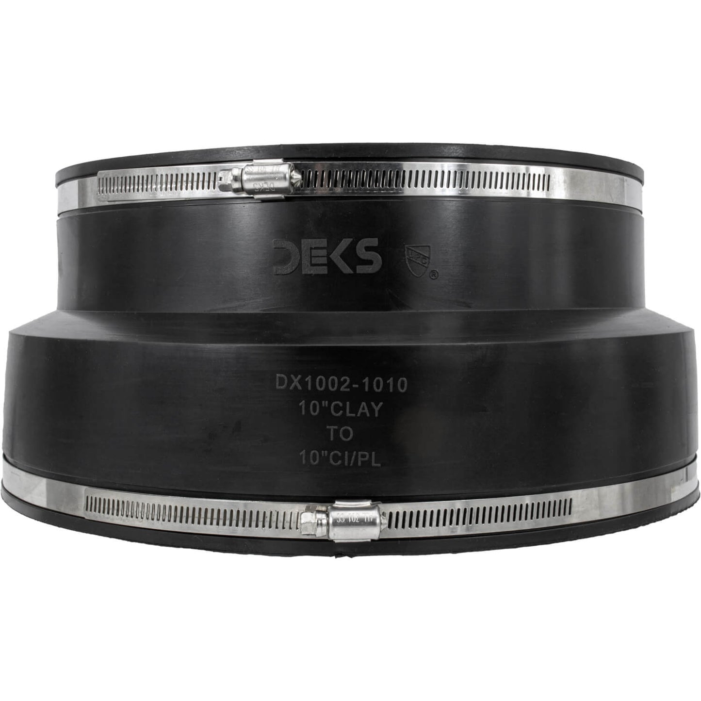 DEKS  Flexible Pipe Coupler - Leak-Proof for Clay, PVC, Copper, and Steel Connections