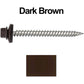 12 x 2-1/2" Stainless Steel Metal Roofing Screw - Hex Washer Head - Self starting/self tapping - EPDM washer. Colored head.