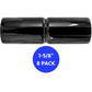 Black Top Rail Sleeve fits Over top rail to join together another top rail of equal diameter. Top Rail Sleeves can also be called a chain link fence Top Rail Connector or Top Rail Adapter