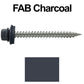 #9 x 2" Stainless Steel Metal Roofing Screws - Hex Washer Head - Self-Piercing (SP) tip metal to wood. EPDM washer. Colored head.