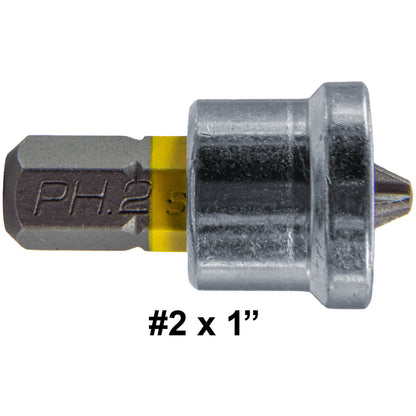 Phillips Driver Bits - with 1/4" Quick Change Shank