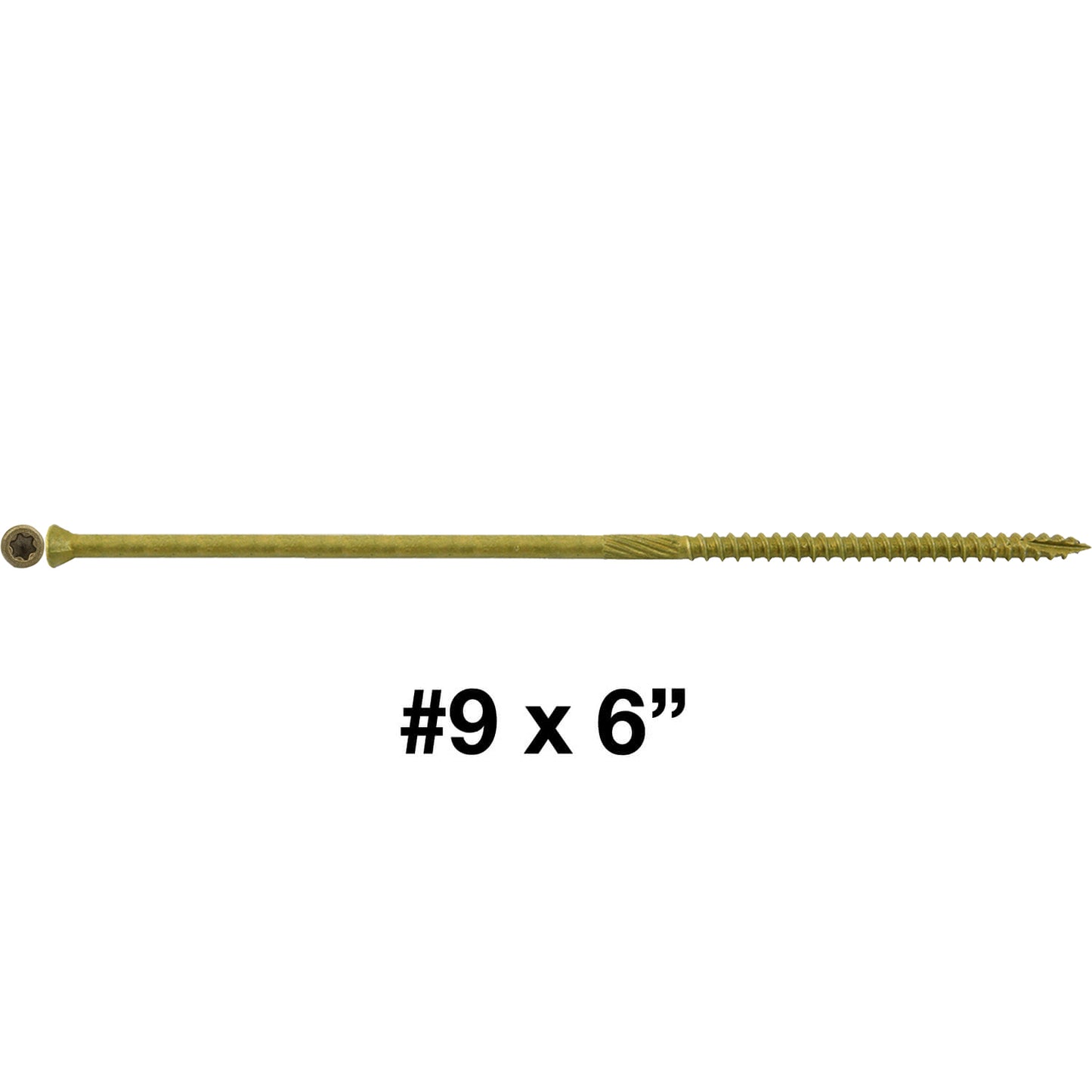#9 Bronze Star Trim Head Wood Screw Torx/Star Drive Head - Multipurpose Exterior Coated Torx/Star Drive Wood Screws