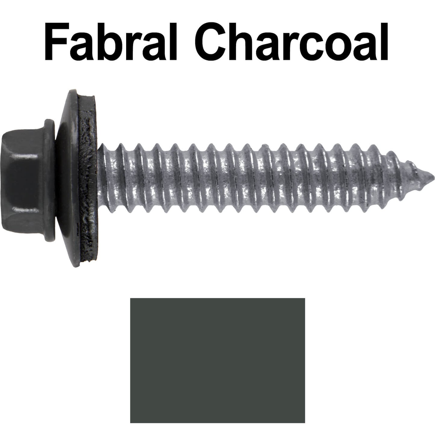 17 x 1-1/2 Metal Roofing Screws - Metal Panel to Metal Purlins and Recovery Screws - Hex Washer Head - EPDM washer.