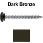 10 x 2" LOW PROFILE Star Head Roofing Screws - HI-LO Thread - Metal To Wood - T25 Torx Drive Head - EPDM washer.